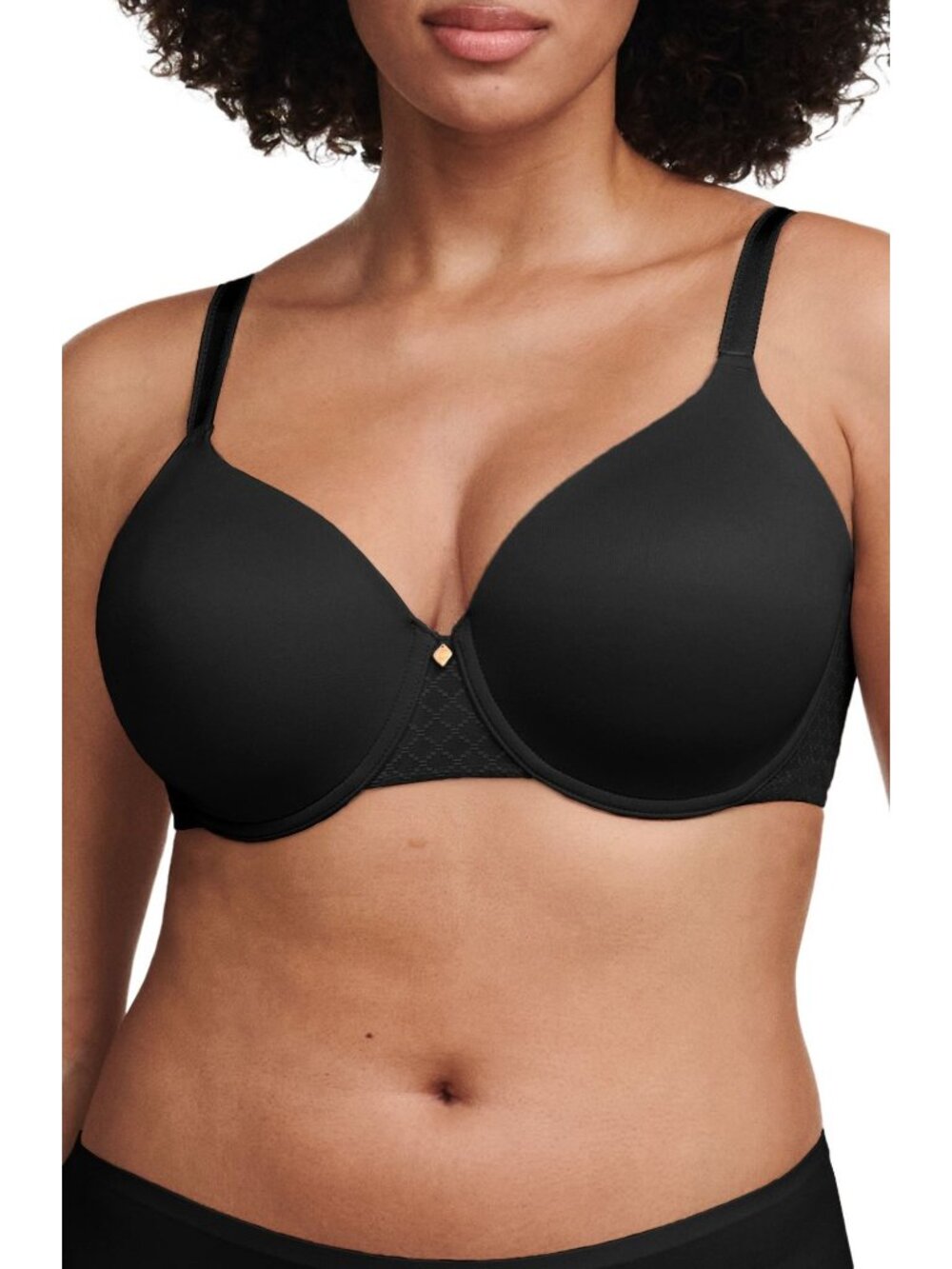 🆕CHANTELLE Norah Chic T-Shirt Underwire Bra 34DDD Black #16M6 - Picture 1 of 10